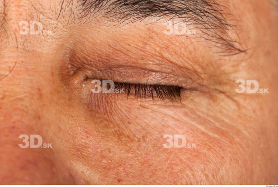 Eye Man White Average Wrinkles