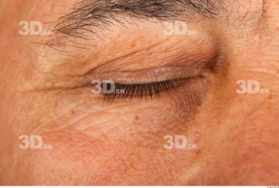 Eye Man White Average Wrinkles