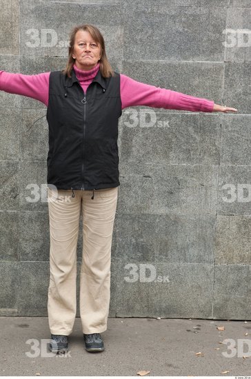 Whole Body Woman T poses Casual Average Street photo references