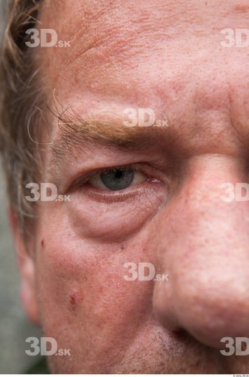 Eye Man White Average Wrinkles