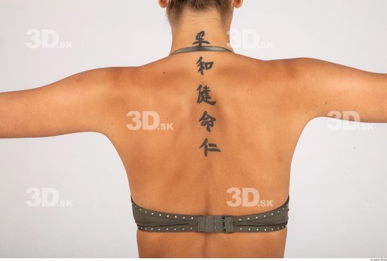 Whole Body Back Woman Tattoo Underwear Formal Bra Slim Studio photo references