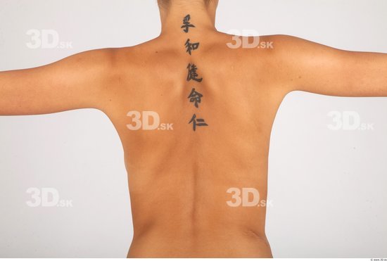 Whole Body Back Woman Tattoo Nude Formal Slim Studio photo references