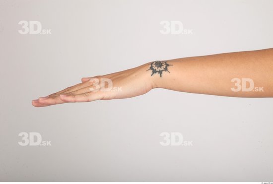 Hand Whole Body Woman Tattoo Formal Slim Studio photo references