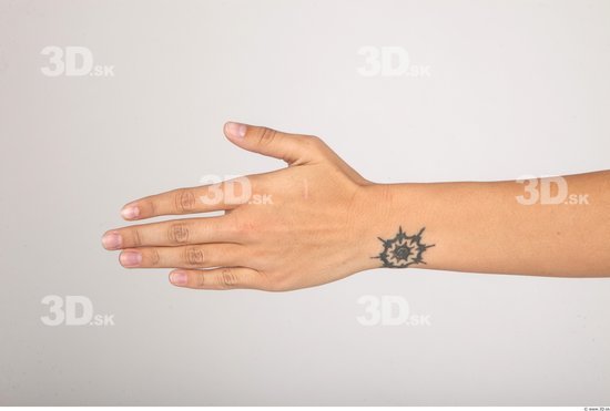 Hand Whole Body Woman Tattoo Formal Slim Studio photo references