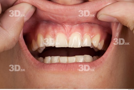 Whole Body Teeth Woman Formal Slim Studio photo references