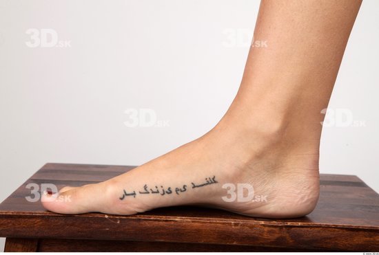 Foot Whole Body Woman Formal Slim Studio photo references