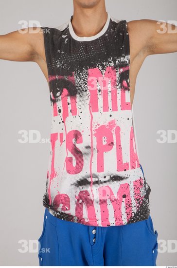 Upper Body Whole Body Man Sports Singlet Slim Studio photo references