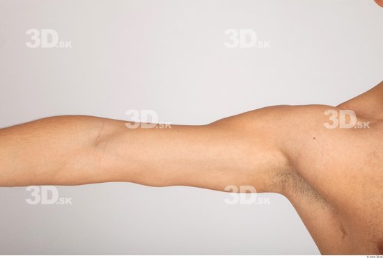 Arm Whole Body Man Nude Sports Slim Studio photo references