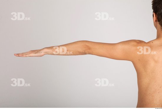 Arm Whole Body Man Nude Sports Slim Studio photo references
