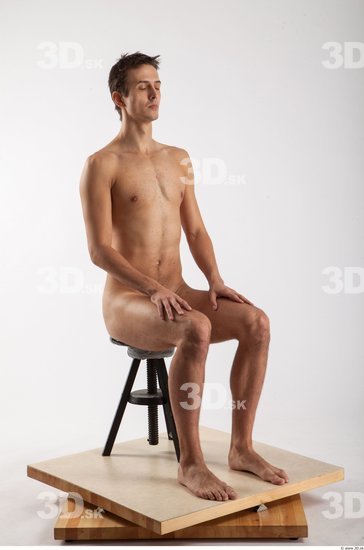 Whole Body Man Artistic poses White Nude Slim