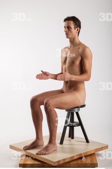 Whole Body Man Artistic poses White Nude Slim