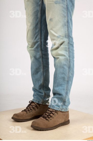 Calf Whole Body Man Casual Jeans Athletic Studio photo references