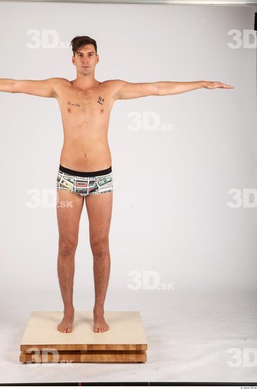 Whole Body Man T poses Casual Underwear Athletic Studio photo references