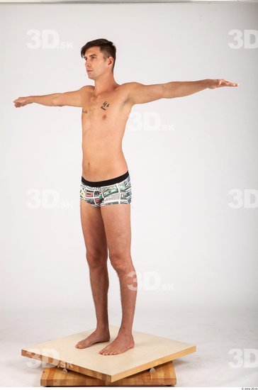 Whole Body Man T poses Casual Underwear Athletic Studio photo references