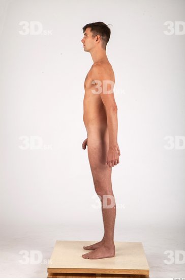 Whole Body Man Nude Casual Athletic Studio photo references