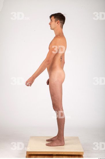 Whole Body Man Nude Casual Athletic Studio photo references