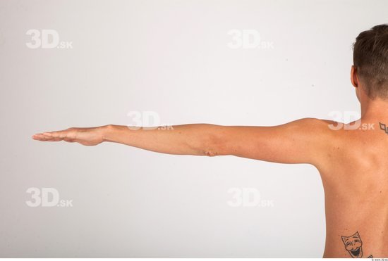 Arm Whole Body Man Nude Casual Athletic Studio photo references