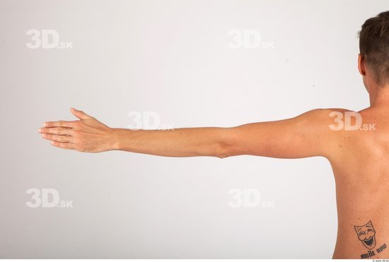 Arm Whole Body Man Nude Casual Athletic Studio photo references