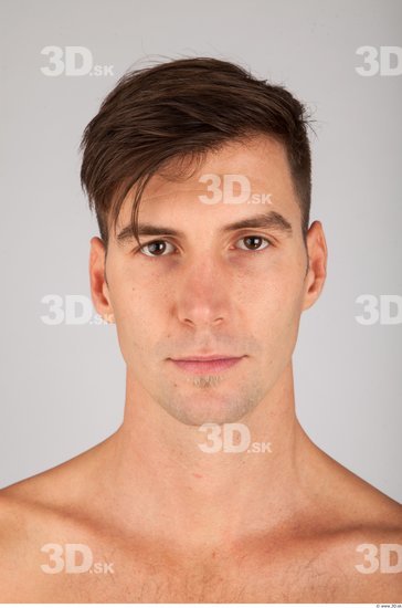 Whole Body Head Man Casual Athletic Studio photo references