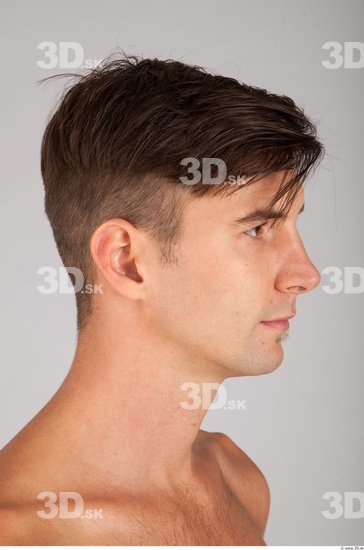 Whole Body Head Man Casual Athletic Studio photo references