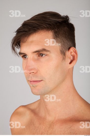 Whole Body Head Man Casual Athletic Studio photo references