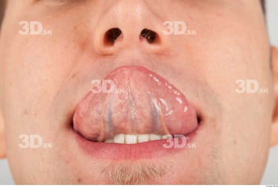 Whole Body Tongue Man Casual Athletic Studio photo references