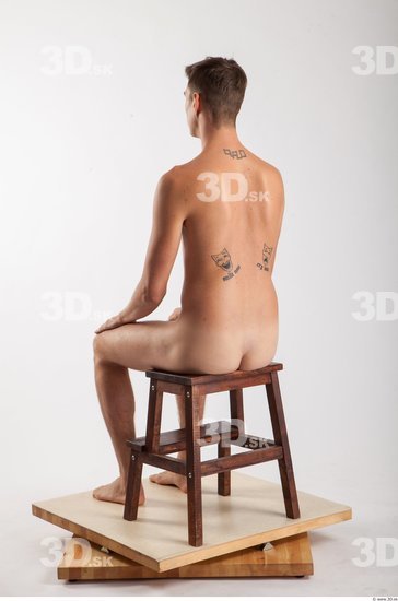 Whole Body Man Artistic poses White Nude Athletic