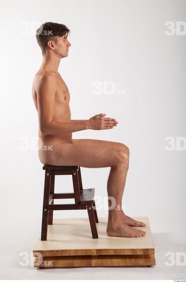 Whole Body Man Artistic poses White Nude Athletic