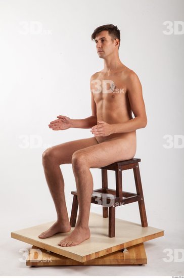 Whole Body Man Artistic poses White Nude Athletic