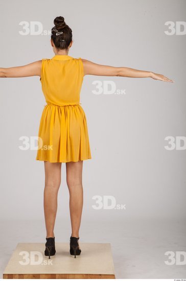 Whole Body Woman T poses Formal Dress Slim Studio photo references