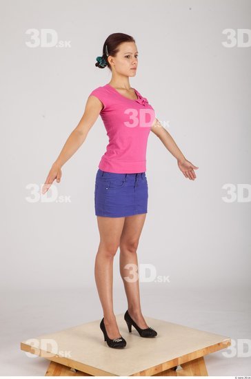 Whole Body Woman Animation references Casual Slim Studio photo references