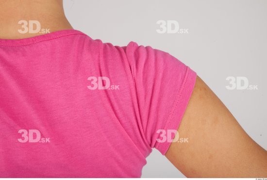 Arm Whole Body Woman Casual Shirt T shirt Slim Studio photo references