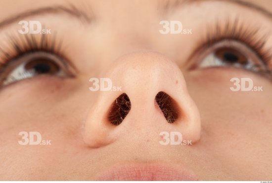 Nose Whole Body Woman Casual Slim Studio photo references