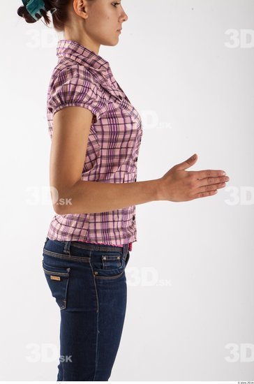 Arm Woman Animation references White Casual Shirt Slim