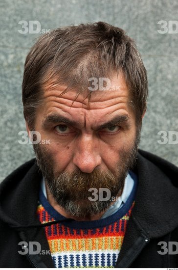 Head Man Casual Average Bearded Street photo references