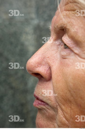 Nose Woman White Average Wrinkles