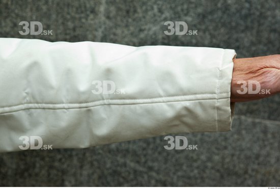 Forearm Woman White Casual Coat Average