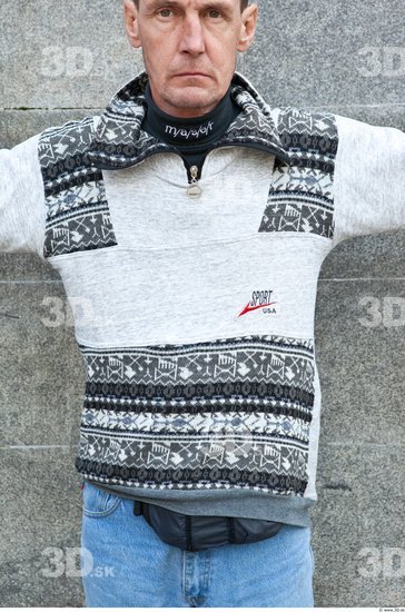 Upper Body Man Casual Sweater Average Street photo references