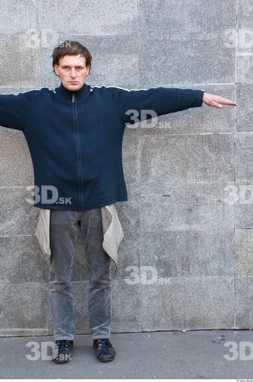 Whole Body Man T poses Casual Average Street photo references