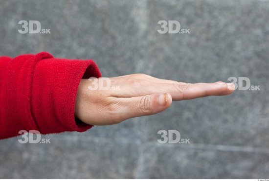 Hand Woman Casual Windbreaker Average Street photo references