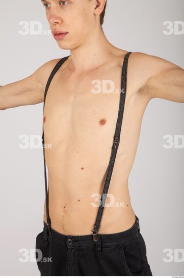 Upper Body Whole Body Man Nude Casual Slim Studio photo references