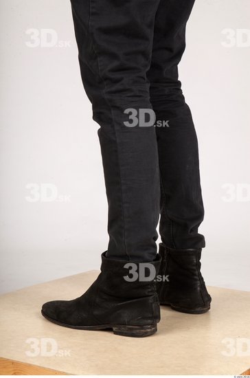 Calf Whole Body Man Casual Trousers Slim Studio photo references