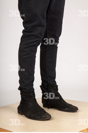 Calf Whole Body Man Casual Trousers Slim Studio photo references