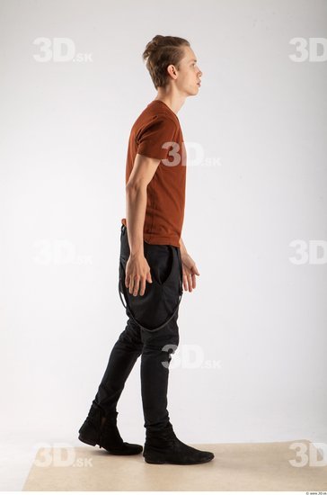 Whole Body Man White Casual Slim Studio photo references