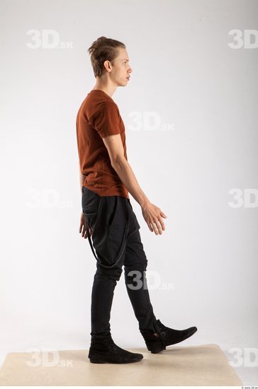 Whole Body Man White Casual Slim Studio photo references