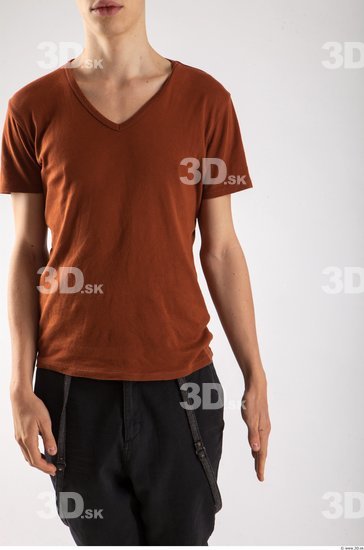 Whole Body Man White Casual Slim Studio photo references