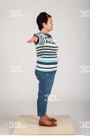 Whole Body Woman T poses Casual Average Studio photo references