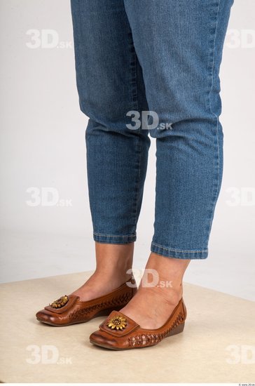 Calf Whole Body Woman Casual Jeans Average Studio photo references