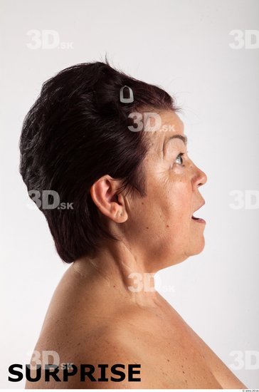 Head Emotions Woman Animation references White Average Wrinkles