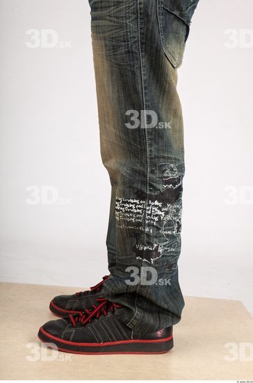 Calf Whole Body Man Animation references Casual Jeans Average Studio photo references